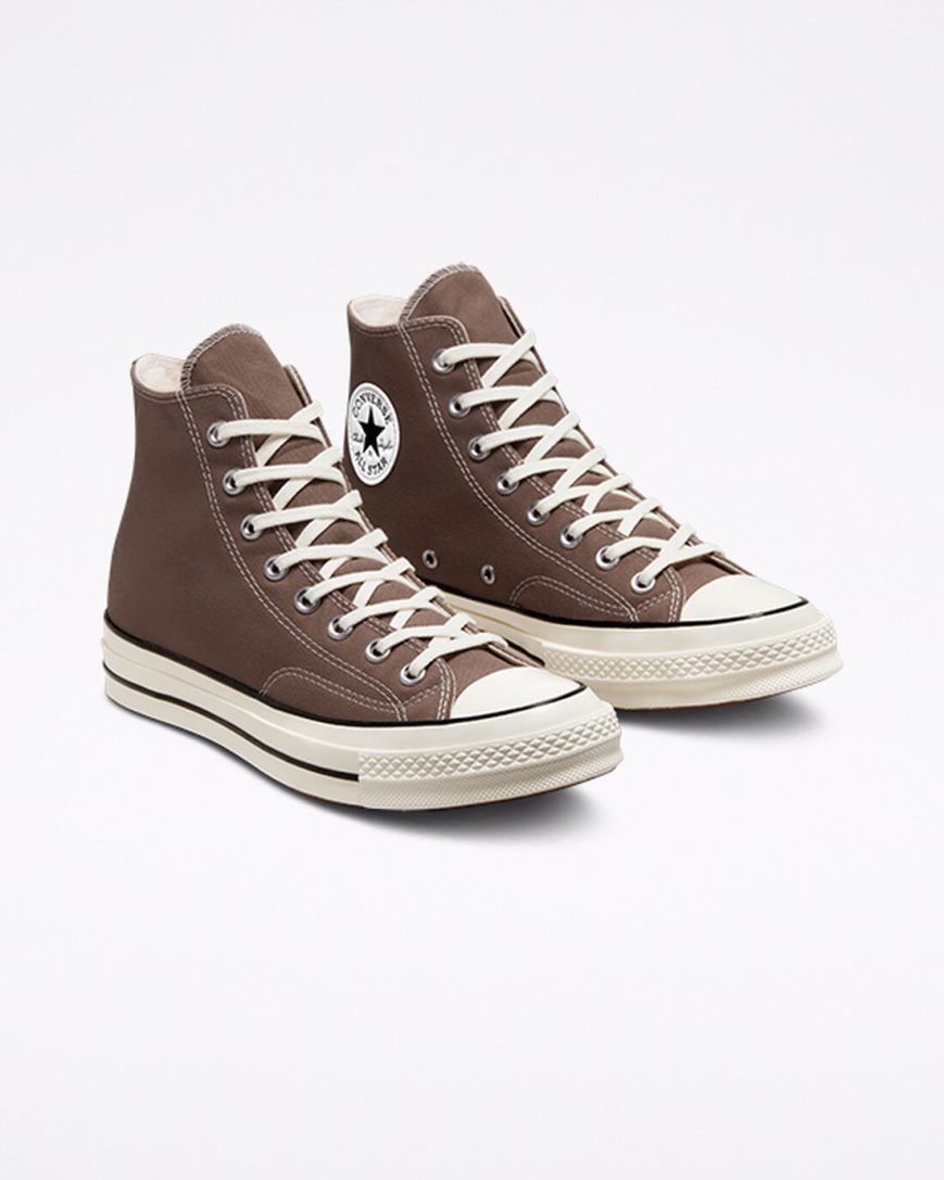 Tenisi Inalti Barbati Converse Chuck 70 Vintage Panza Bej Negrii | RO OV13XH368